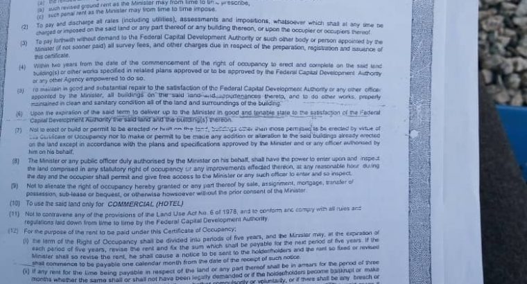 Commercial Land for Hotel Purpose