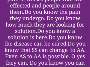 Come let’s wipe sickle cell anemia