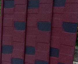 0.55 MM SHINGLE WINE WITH BLACK PATCHES STONE COATED ROOFING SHEET TILE TILES IN AUCHI ETSAKO WEST