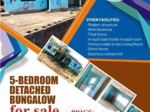 FOR SALE: A MODERN STRUCTURE 5-BEDROOM BUNGALOW
