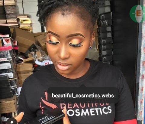 Beautiful cosmetics powder palette, foundation,